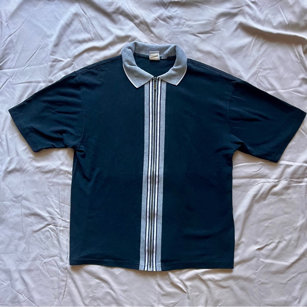 Classic Black Polo Shirt with Gray Accents